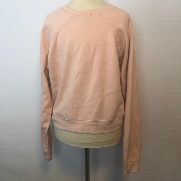Forever 21 Peach Cropped Sweatshirt Sweater (Large - Picture 5 of 6